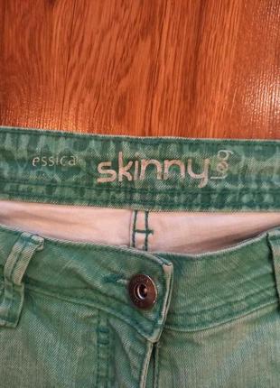 Джинсы брюки скинни женские зелёные мятные yessica р.303 фото