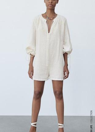 Комбінезон з двошарового мусліну zara original spain комбінезон зара