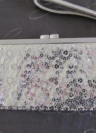Клатч з пайєтками жіночий випускний вечірній сумка4 фото