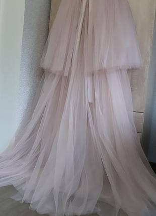 Пышная и величественная юбка - шлейф на платье🌸7 фото