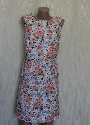 Літній приталену сукню tu квіткової забарвлення р. 12