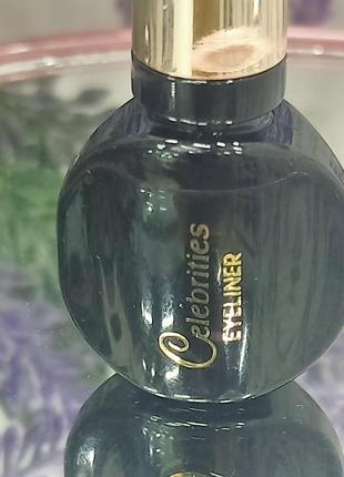 Водостійка підводка для очей eveline cosmetics celebrities чорна, 4 мл