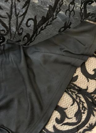 Мереживне плаття міді великого розміру boohoo, гіпюрову, сітка, тюлевое, ошатне, чорне7 фото