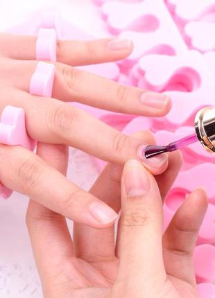 Разделители для пальцев 10шт, распорки для маникюра, растопырки для педикюра