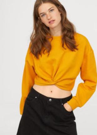 Классное укороченное худи, с оригинальным передом, н&м