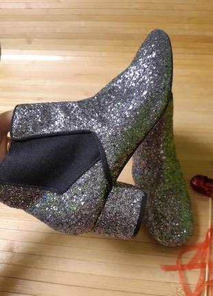 Ботильйони черевички блискучі блестящие ботинк andre5 фото