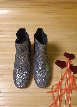 Ботильйони черевички блискучі блестящие ботинк andre2 фото