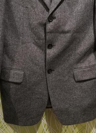 Мужской серый шерстяной пиджак daniel hechter4 фото