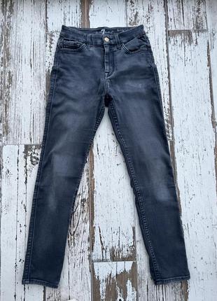 Джинсы 7 for all mankind серые скинни skinny1 фото