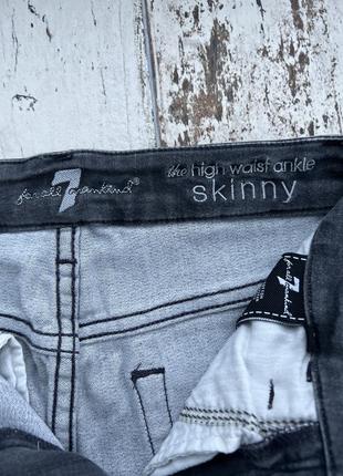 Джинси 7 for all mankind сірі скінні skinny4 фото