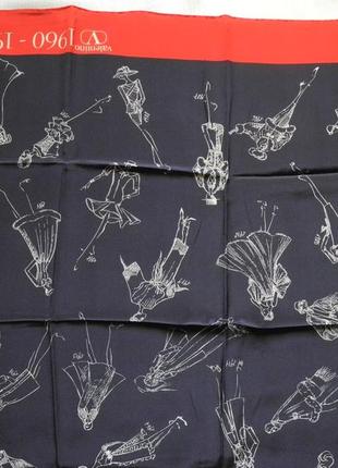 Платок шарф valentino 1960-1990 оригинал шелк 84х86 см2 фото