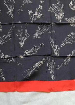 Платок шарф valentino 1960-1990 оригинал шелк 84х86 см5 фото
