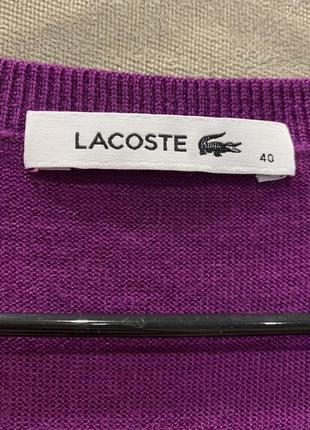 Шерстяной свитер пуловер бренд lacoste оригинал 4