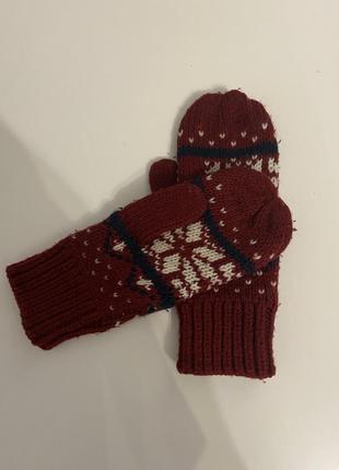Рукавички на зиму,перчатки варежки на зиму2 фото