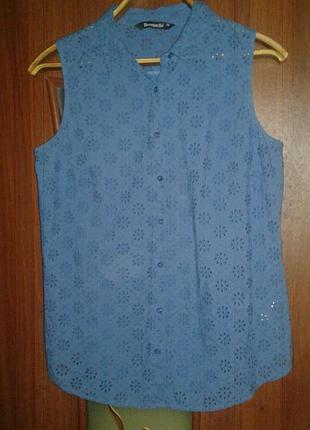 Блуза коттон с перфорацией