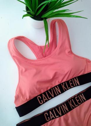 Купальник calvin klein xs 70a 70b 70c спортивный топ трусики комплект белья4 фото