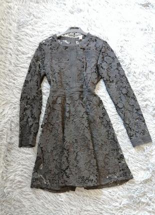 Кружевное платье гипюр на подкладе размер на бирке указан л, замеры пог 52 см пот 38 см поб 55 см дл4 фото