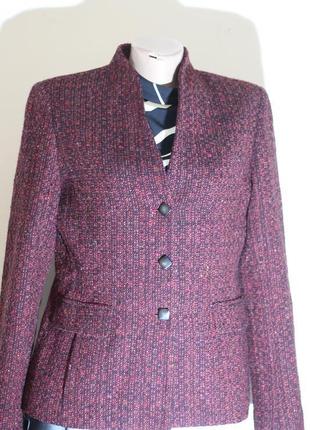 Роскошный пиджак в деловом стиле dana buchman 100% шерсть