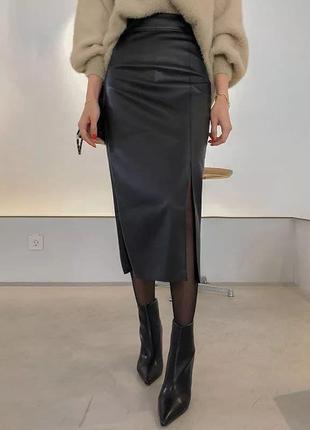 Юбка экокожа длинная😍😍