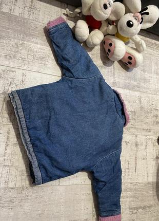 💕💙💕куртка джинсовка для девочки на утеплителе6 фото