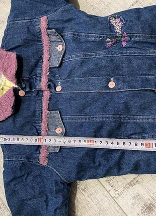 💕💙💕куртка джинсовка для девочки на утеплителе9 фото