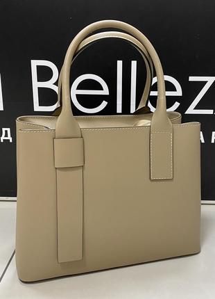 Сумка ділова шкіряна сумка а4 сумка бежева сумка чорна офісна