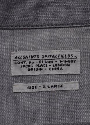 Новая рубашка джинсовая серая *allsaints* 'origin hs shirt' 50-52р4 фото
