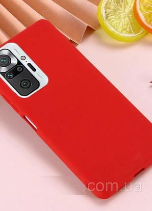 Чохол silicone case full для xiaomi redmi note 10 pro red