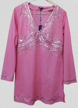 Туника, m&s, бохо, батист, с биркой