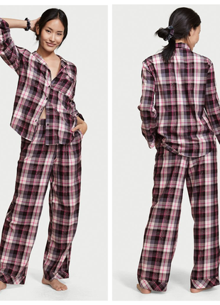 Victoria ́s victorias secret віктория сикрет піжама, костюм для сну flannel long pj set