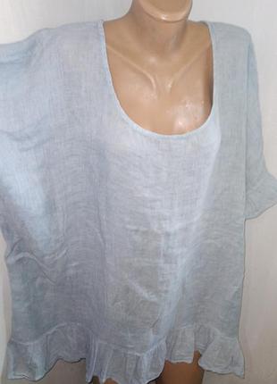 100% лен большой размер туника италия