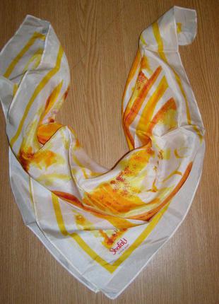 Яркий эксклюзив винтажный шарф платок от парфюмерного бренда shafali fleur rare5 фото
