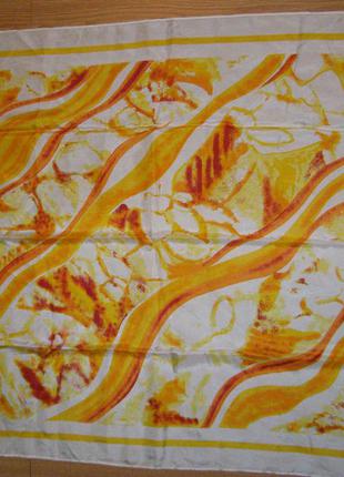 Яркий эксклюзив винтажный шарф платок от парфюмерного бренда shafali fleur rare4 фото