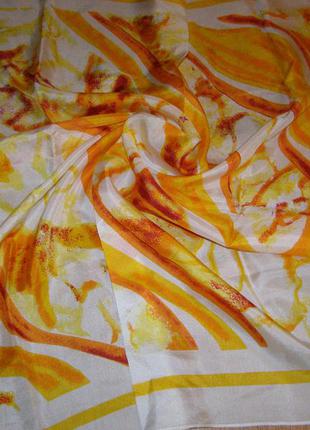 Яркий эксклюзив винтажный шарф платок от парфюмерного бренда shafali fleur rare