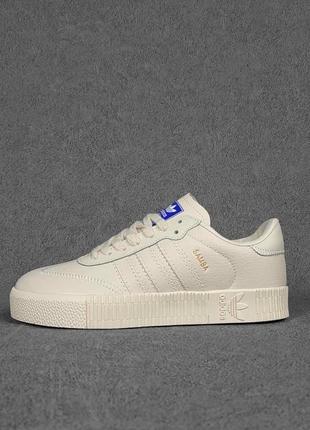 Жіночі кросівки adidas samba бежеві / жіночі бежеві кросівки