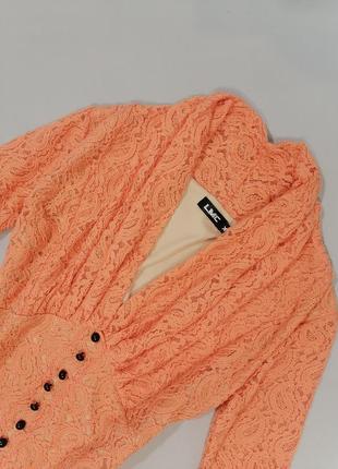 Кофта в винтажном ретро стиле кружевная персикового цвета2 фото