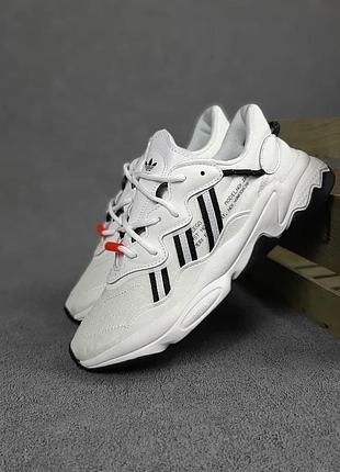 Жіночі кросівки adidas ozweego tr білі з чорним / жіночі кросівки білі з чорним