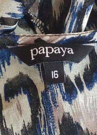 Распродажа!!! красивая, шифоновая, свободная блуза-туника в принт papaya4 фото