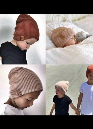 Теплые шапки "хип-хоп", размеры для новорожденных и взрослых2 фото