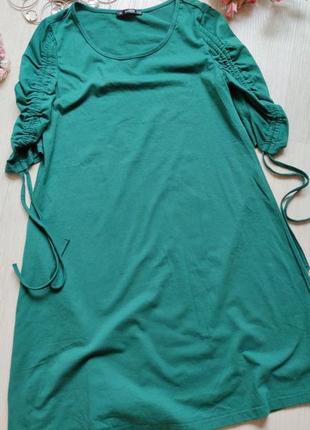 Трикотажне плаття смарагдового кольору, shein, xs3 фото