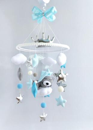 Музыкальный мобиль в кроватку.  мобиль из фетра