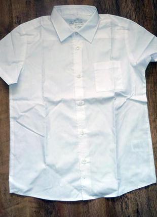 Smart start германия новая белая рубашка на 11-12 лет с коротким рукавом1 фото