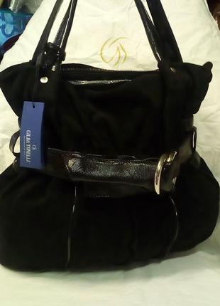 Стильна замшева сумочка.бренд:gilda tonelli.