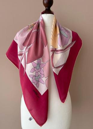 Шелковый платок шарф мадам gres paris оригинал 100% шелк роуль3 фото