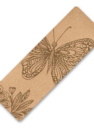 Коврик для фитнеса и йоги dingming yzs-17 1830*610*6mm бабочка