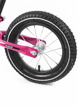 Беговел для дітей baishs hs-132 pink двоколісний з обертанням керма 360° без педалей4 фото