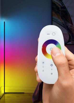 Торшер lesko yl6002 rgb+пульт ду підлоговий кутовий світильник з підсвічуванням2 фото