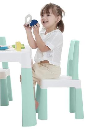 Детский столик и стульчики bestbaby bs-8817 blue игровой для детского сада дома рисования2 фото