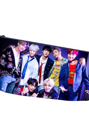 Пенал школьный бтс bts bangtan boys двосторонній 22х11 см (pn_0083)
