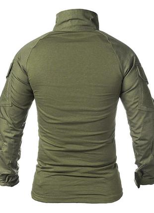 Тактическая рубашка lesko a655 green 3xl 40р. мужская с длинным рукавом убакс2 фото